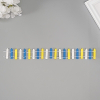 Декор для творчества дерево "Цветной заборчик" 3х24 см МИКС