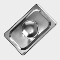 Крышка из нержавеющей стали к гастроемкости 1/4, 26,5&times;16,5 см толщина 0,8 мм