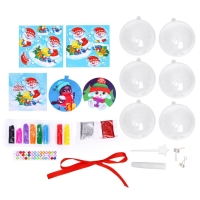 Ёлочные шары своими руками на новый год &laquo;Время волшебства&raquo;, 3 шт, новогодний набор для творчества