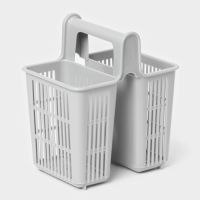 Сушилка для столовых приборов, 2 отделения, 10,1×13,8×16 см, цвет серый Сушилка для столовых приборов, 2 отделения, 10,1×13,8×16 см, цвет серый