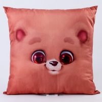 Новогодняя подушка квадратная &laquo;Мишка&raquo;, на новый год