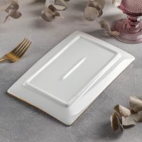 Блюдо керамическое прямоугольное &laquo;Созвездие&raquo;, 22&times;14 см, цвет зелёный