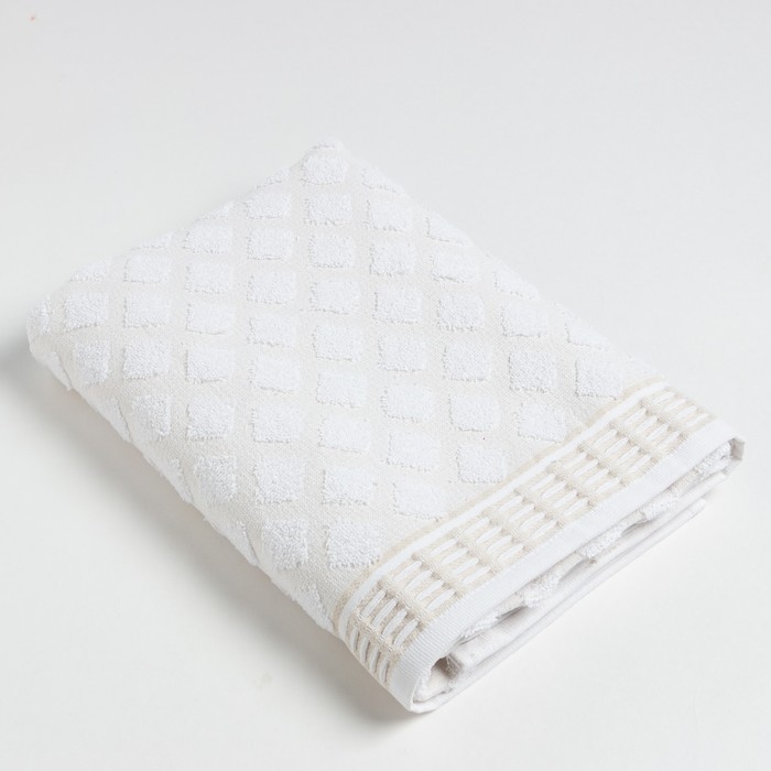 Полотенце махровое LoveLife Полотенце махровое LoveLife "Fantasy" 70х130 см, молочный, 100% хлопок, 400 гр/м2