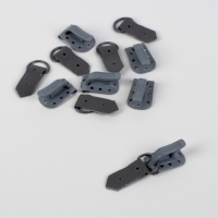 Крючки пришивные, металлические, для верхней одежды, 5 &times; 1,5 см, 6 шт, цвет серый