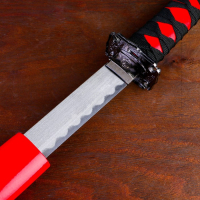 Сувенирное оружие &laquo;Катана на подставке&raquo;, красные ножны, 103см