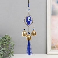 Музыка ветра металл, пластик "От сглаза. Три золотых колокольчика" 38х5,5х2,8 см Музыка ветра металл, пластик "От сглаза. Три золотых колокольчика" 38х5,5х2,8 см