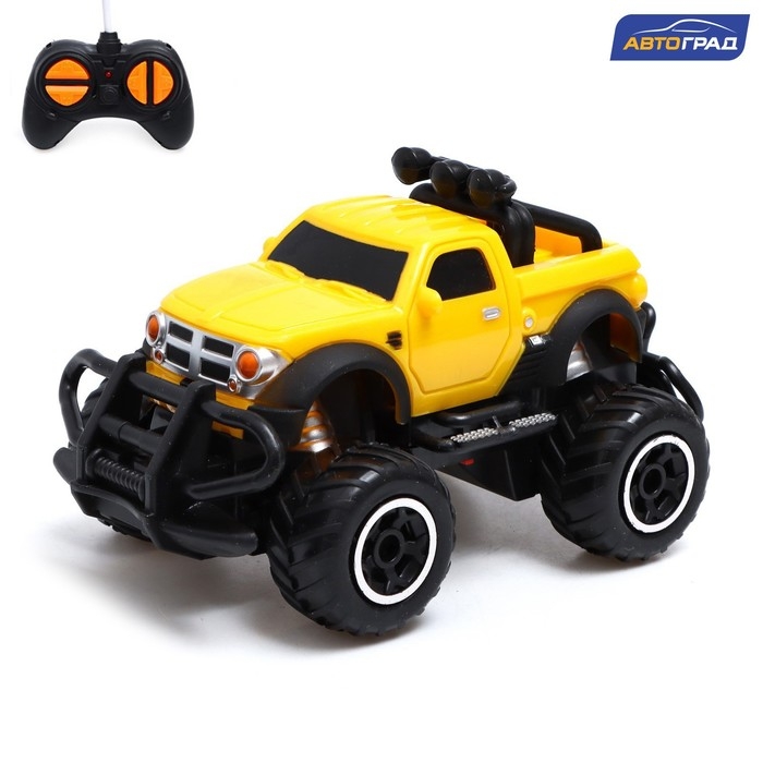 Джип радиоуправляемый &laquo;Пикап&raquo;, работает от батареек, цвет жёлтый