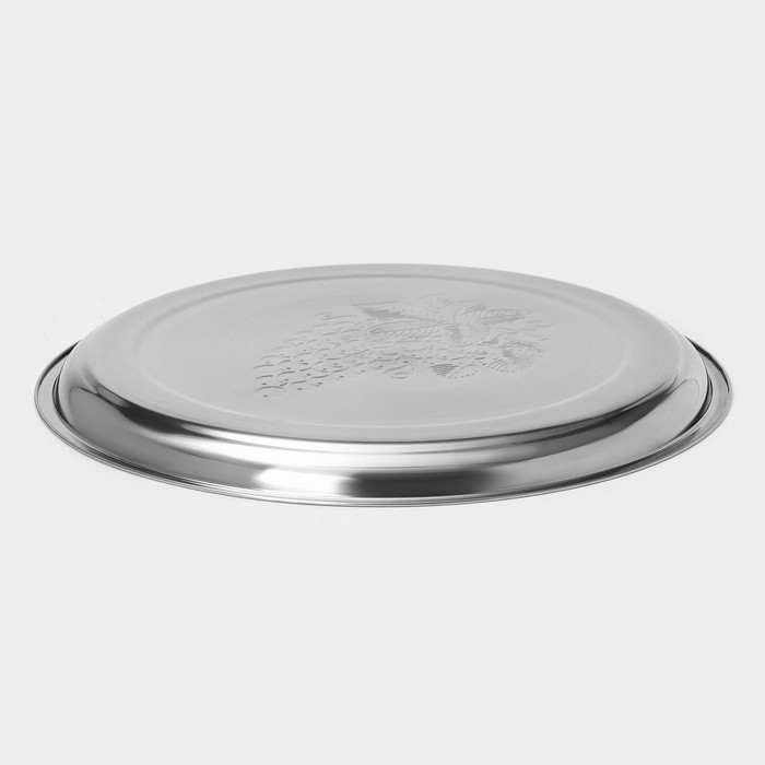 Поднос из нержавеющей стали «Виноградная лоза», 36×2,5 см Поднос из нержавеющей стали «Виноградная лоза», 36×2,5 см