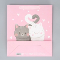 Пакет подарочный ламинированный вертикальный, упаковка, &laquo;Любви и тепла&raquo;, M 26 х 30 х 9 см