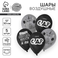 Воздушный шар латексный 12" &laquo;Безудержное веселье&raquo;, 5 шт.