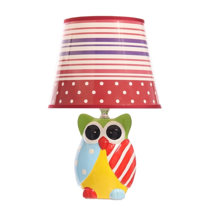 Настольная лампа Настольная лампа "Совушка" Е14 40Вт цветной 20х20х32см