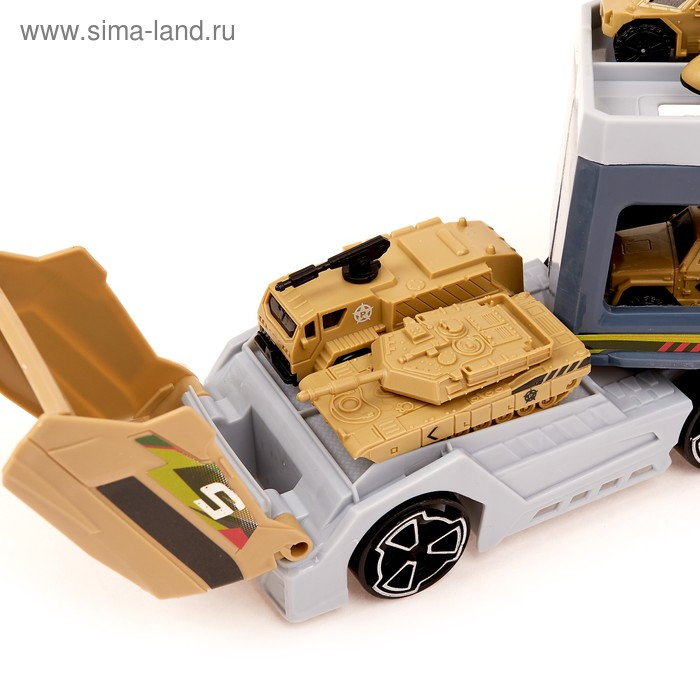 Грузовик «Трейлер» с 6 машинами и вертолетом Грузовик «Трейлер» с 6 машинами и вертолетом