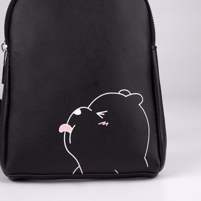 Сумка через плечо BEE Мишка на молнии, цвет чёрный Сумка через плечо BEE Мишка на молнии, цвет чёрный