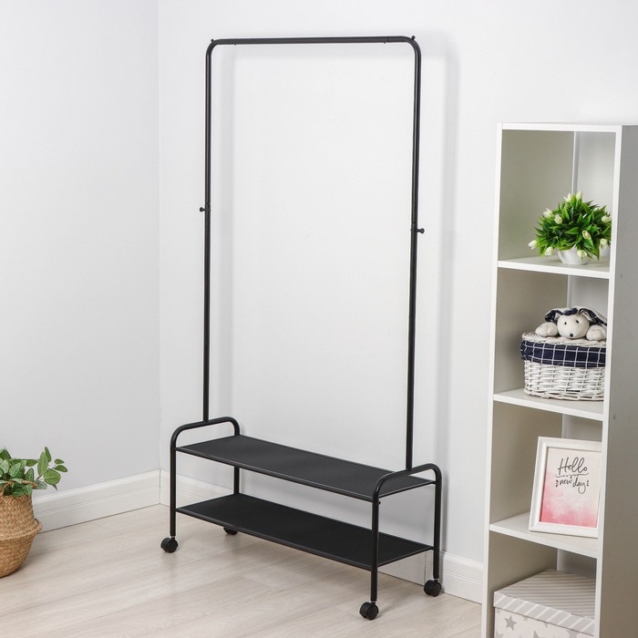 Стойка для одежды &laquo;Валенсия 32М&raquo;, 91,5&times;30&times;162 см, цвет чёрный
