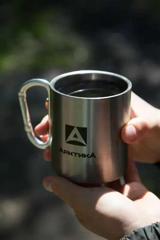 Термокружка с карабином &laquo;Арктика 300&raquo;, стальная