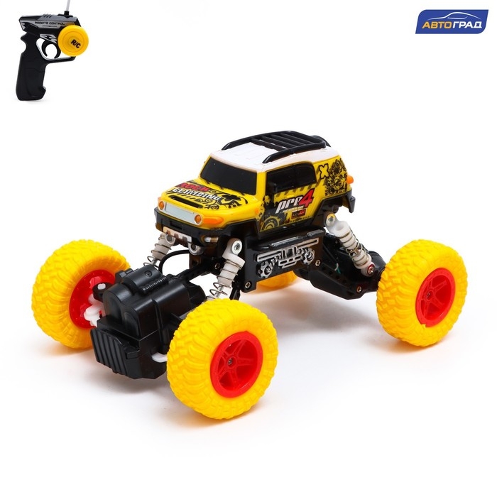 Джип радиоуправляемый &laquo;Краулер&raquo;, работает от аккумулятора, цвет жёлтый