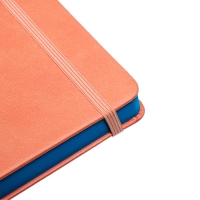 Ежедневник недатированный A5, 140л, клетка, кожзам, на резинке, бирюзовый срез, Розовый Ежедневник недатированный A5, 140л, клетка, кожзам, на резинке, бирюзовый срез, Розовый