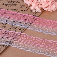 Кружево капроновое &laquo;Градиент&raquo;, 45 мм &times; 10 &plusmn; 1 м, цвет розовый/сиреневый №3