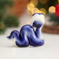 Новый год. Сувенир символ года "Змей Ваня", гжель, 4 см Новый год. Сувенир символ года "Змей Ваня", гжель, 4 см