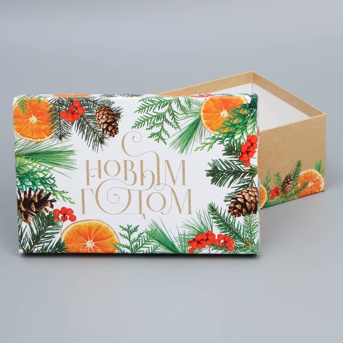 Набор подарочных коробок 5 в 1 &laquo;Новогодний&raquo;, 22 х 14 х 8.5 ‒ 32.5 х 20 х 12.5 см, Новый год