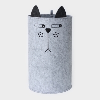 Корзина для хранения Funny &laquo;Котяра&raquo;, 29&times;29&times;54 см, цвет серый