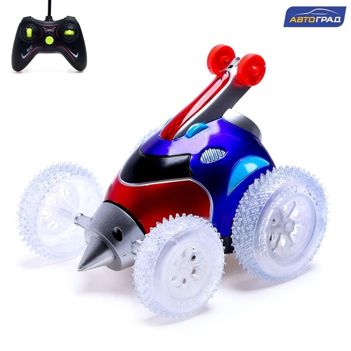 Перевёртыш радиоуправляемый &laquo;Скорость&raquo;, работает от батареек, световые эффекты, цвет синий