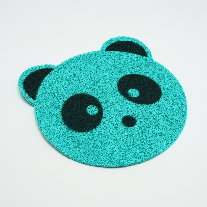 Коврик 2-в-1 под миску/туалет для животных Коврик 2-в-1 под миску/туалет для животных "Панда", 30 х 30 см, бирюзовая