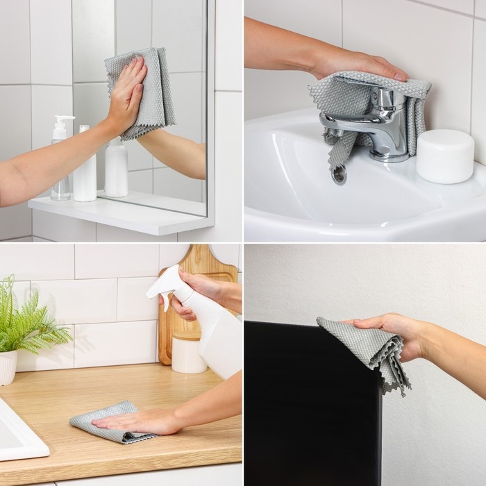 Салфетка микрофибра Raccoon &laquo;Блеск&raquo;, 30&times;30 см, картонный конверт