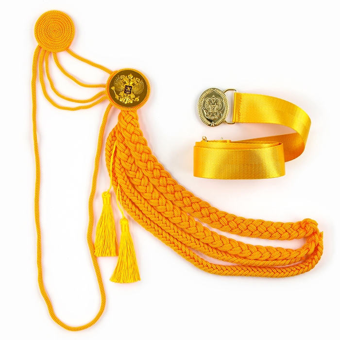 Карнавальный набор «Храбрый офицер», аксельбант, пояс, золотой Карнавальный набор «Храбрый офицер», аксельбант, пояс, золотой