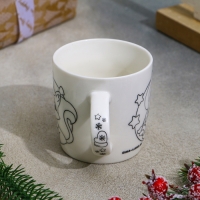 Новый год! Кружка под раскраску &laquo;Волшебного года&raquo; Снегурочка, 300 мл, кисть, блёстки