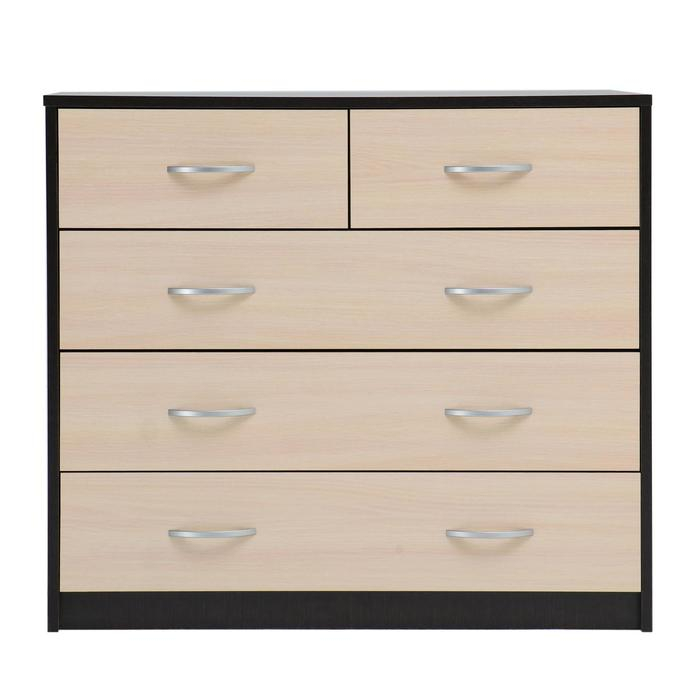 Комод 5 ящиков, 900х480х800, Венге темный/Венге светлый Комод 5 ящиков, 900х480х800, Венге темный/Венге светлый