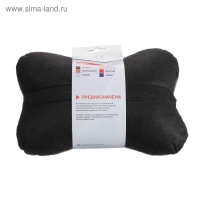 Подушка автомобильная косточка, на подголовник, велюр, серый, ромб, 16 х 24 см Подушка автомобильная косточка, на подголовник, велюр, серый, ромб, 16 х 24 см