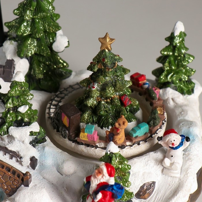 Сувенир полистоун водяной шар музыка, свет Сувенир полистоун водяной шар музыка, свет "Лапландия" крутится d=10 см 25,5х17х16 см