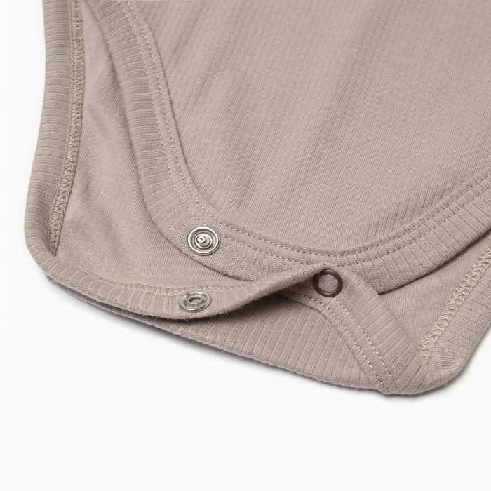 Боди детское с длинным рукавом, цвет серый, рост 80