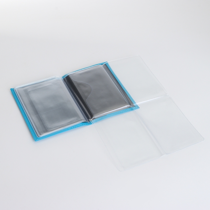 Обложка для автодокументов, цвет голубой Обложка для автодокументов, цвет голубой