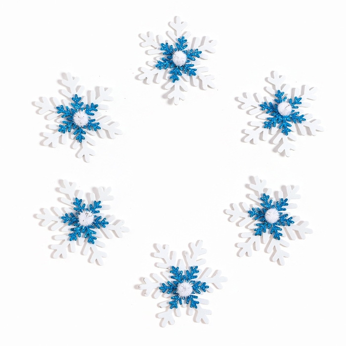 Новый год! Декор &laquo;Снежинки&raquo;, набор 6 шт.