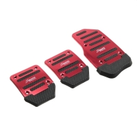 Накладки на педали Cartage, антискользящие, красный, набор 3 шт Накладки на педали Cartage, антискользящие, красный, набор 3 шт