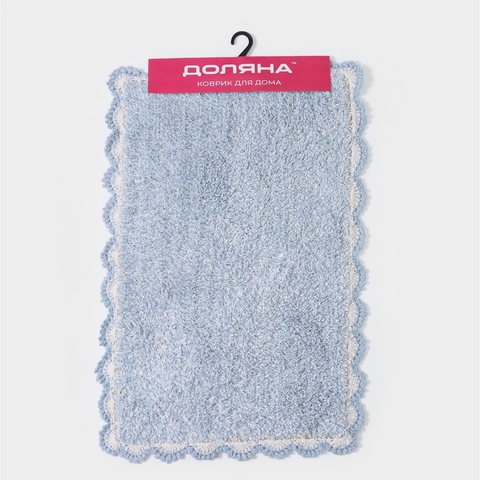Коврик для дома Доляна «Тэя», 50×80 см, цвет голубой Коврик для дома Доляна «Тэя», 50×80 см, цвет голубой