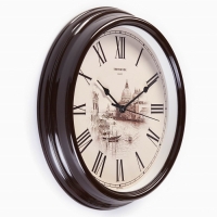 Часы настенные, интерьерные "Город", d-31 см, бесшумные Часы настенные, интерьерные "Город", d-31 см, бесшумные