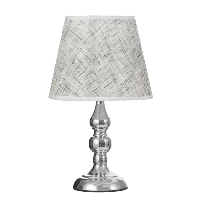 Лампа настольная "Адель" 1х40Вт Е27 220В серебро 21х21х37 см RISALUX