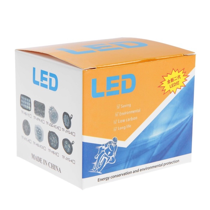 Фара cветодиодная для мототехники, 4 LED, IP67, 12 Вт, направленный свет Фара cветодиодная для мототехники, 4 LED, IP67, 12 Вт, направленный свет