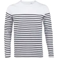 Футболка мужская с длинным рукавом Matelot LSL Men, белая с темно-синим, размер S