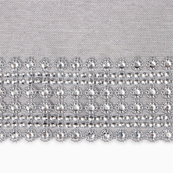 Скатерть Этель со стразами, 85 х 85 &plusmn;5 см, цвет серый, п/э