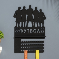 Медальница с полкой "Футбол" черный цвет, 42,5х27,5 см Медальница с полкой "Футбол" черный цвет, 42,5х27,5 см