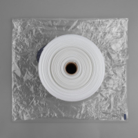 Шторная лента фиксированная сборка, органза, 10 см, 50 &plusmn; 1 м, цвет прозрачный