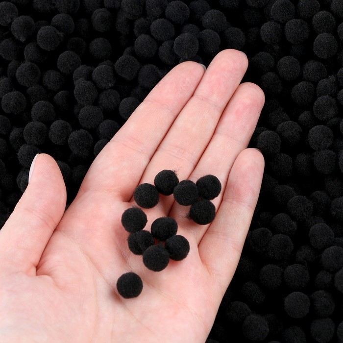 Набор деталей для декора &laquo;Бомбошки&raquo;, набор 5000 шт., размер 1 шт. &mdash; 1 см, цвет чёрный