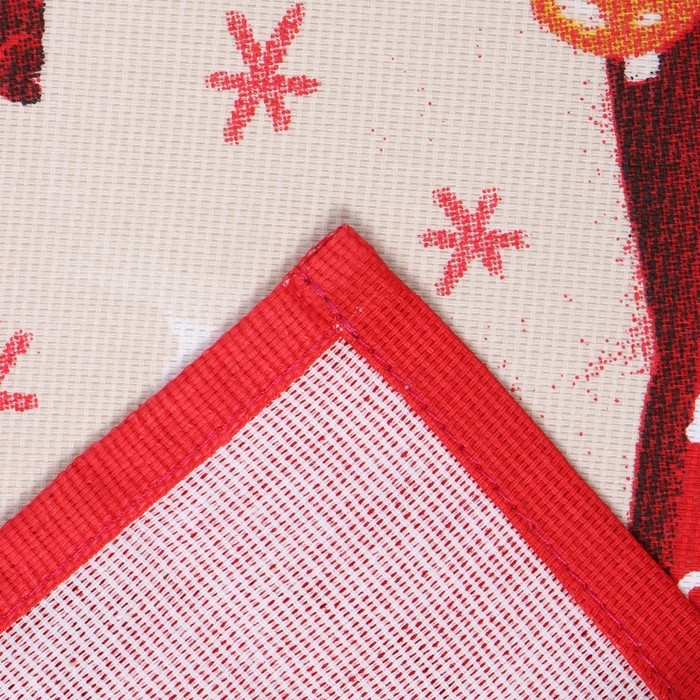 Новый год. Набор полотенец Доляна "Новогодние игрушки" 28х46 см - 2 шт, 100% хл, рогожка 164 г/м2