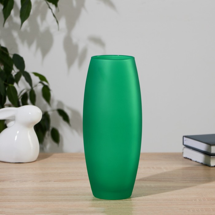 Ваза Ваза "Радуга Зеленая" матовая, d-7,5см 10х26см