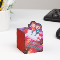 Карандашница "Мечтай, побеждай!" ракета, 6х6х10 см Карандашница "Мечтай, побеждай!" ракета, 6х6х10 см