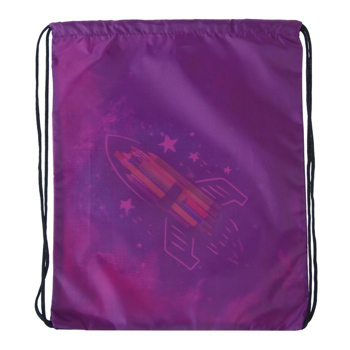 Мешок для обуви 420 х 340 мм, Calligrata МСО-5С, (мягкий полиэстер, плотность 210D), "Вперёд к знаниям"